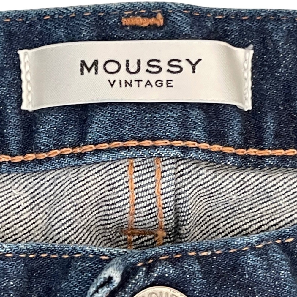 Moussy Vintage Womens Blue Distressed Ripped Knee Slim Tapered Jeans Size 28 NWT - Picture 6 of 16